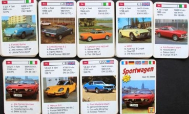 Schmid Spiele "Sportwagen" 1972 Cardgame (5036)